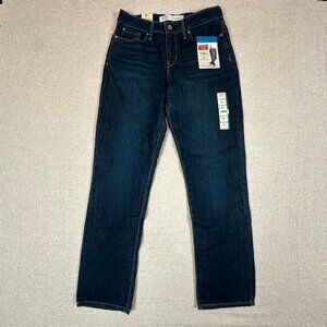 Levi Strauss Signature Mid Rise Slim Jeans Womens 6M W28 L30 Dark Wash NWT